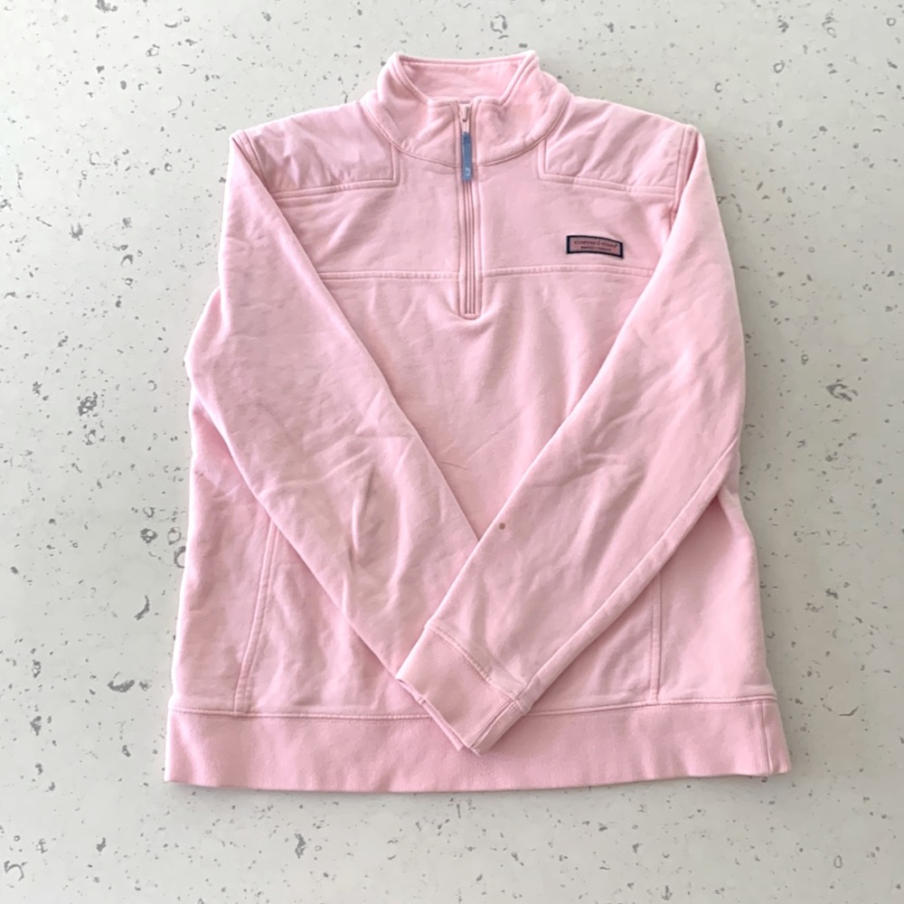 Vineyard Vines Pink Quarter-Zip Sweatshirt